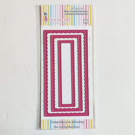 Dress My Craft Cutting Die Slimline Mini Inverted Stitched Scalloped (DMCD4554) (OUTLET) Dress My Craft Cutting Die Slimline Mini Inverted Stitched Scalloped (DMCD4554) (OUTLET)