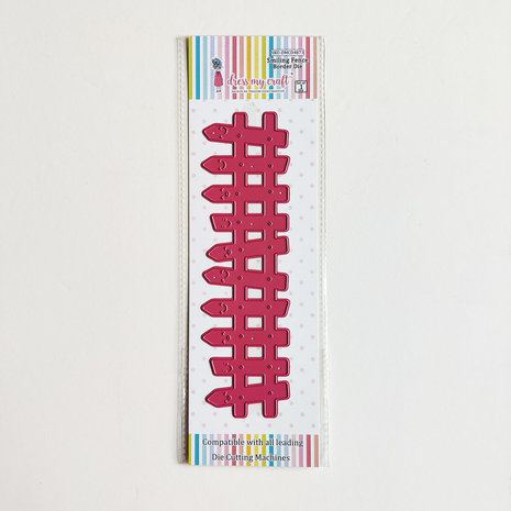 Dress My Craft Cutting Die Border Smiling Fence (DMCD4873) (OUTLET)