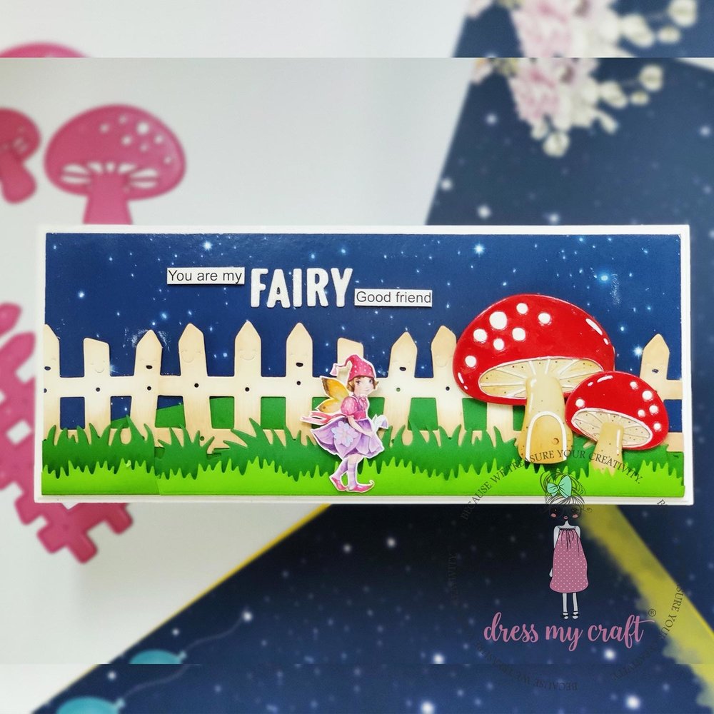 Dress My Craft Cutting Die Border Smiling Fence (DMCD4873) (OUTLET) Dress My Craft Cutting Die Border Smiling Fence (DMCD4873) (OUTLET)