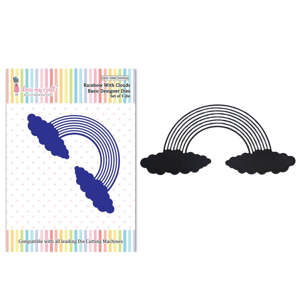 Dress My Craft Cutting Die Basic Designer Rainbow With Clouds (DMCD4906) (OUTLET)