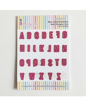 Dress My Craft Cutting Die Basic Designer Mini Capital Alphabets (DMCD4752) (OUTLET)