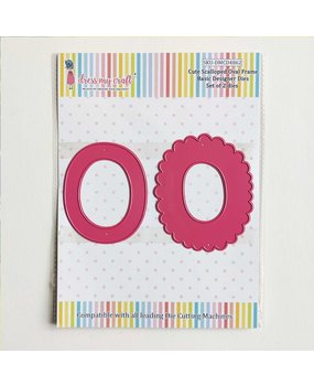 Dress My Craft Cutting Die Basic Designer Cute Scalloped Oval Frame (DMCD4862) (OUTLET)