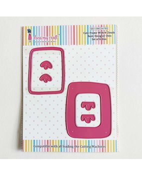 Dress My Craft Cutting Die Basic Designer Cute Frame With 4 Clouds (DMCD4785) (OUTLET)