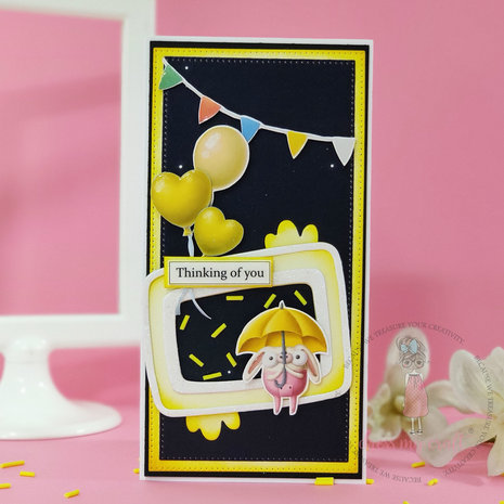 Dress My Craft Cutting Die Basic Designer Cute Frame With 2 Clouds (DMCD4774) (OUTLET)