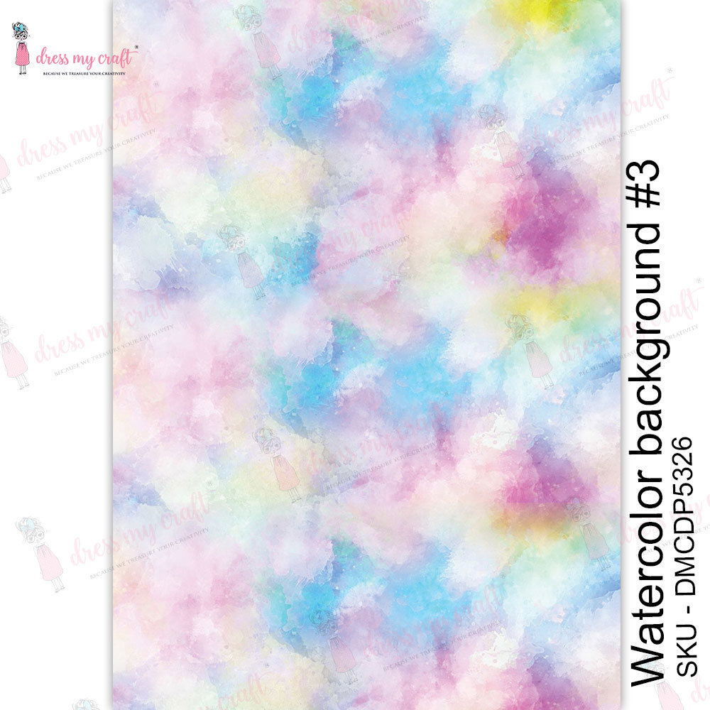 Dress My Craft Transfer Me Watercolor Background #3 (DMCDP5326) (OUTLET)