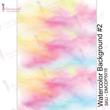 Dress My Craft Transfer Me Watercolor Background #2 (DMCDP5018) (OUTLET) Dress My Craft Transfer Me Watercolor Background #2 (DMCDP5018) (OUTLET)