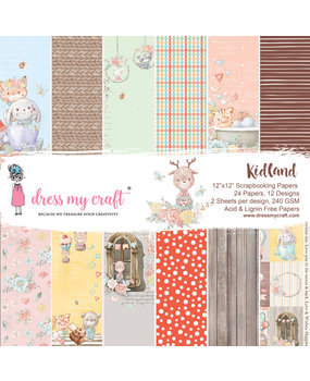 Dress My Craft Kidland 12x12 Inch Paper Pad (DMCP5479) (OUTLET) Dress My Craft Kidland 12x12 Inch Paper Pad (DMCP5479) (OUTLET)