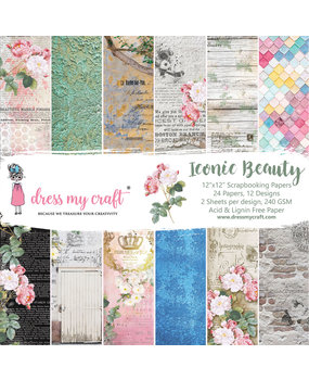 Dress My Craft Iconic Beauty 12x12 Inch Paper Pad (DMCP4225) (OUTLET)