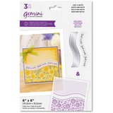 Gemini Embossing Folder w/ Stamp & Die 6x6 Inch Just a Note (GEM-EF6-JUSNOTE) (DISCONTINUED)