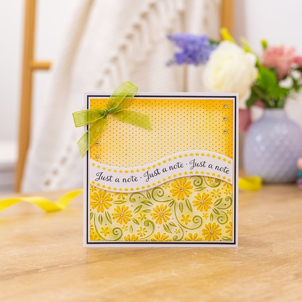 Gemini Embossing Folder w/ Stamp & Die 6x6 Inch Just a Note (GEM-EF6-JUSNOTE) (DISCONTINUED) Gemini Embossing Folder w/ Stamp & Die 6x6 Inch Just a Note (GEM-EF6-JUSNOTE) (DISCONTINUED)