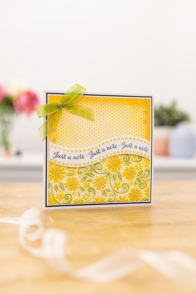 Gemini Embossing Folder w/ Stamp & Die 6x6 Inch Just a Note (GEM-EF6-JUSNOTE) (DISCONTINUED) Gemini Embossing Folder w/ Stamp & Die 6x6 Inch Just a Note (GEM-EF6-JUSNOTE) (DISCONTINUED)