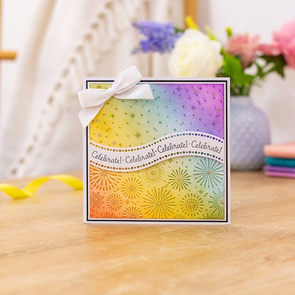 Gemini Embossing Folder w/ Stamp & Die 6x6 Inch Celebrate (GEM-EF6-CELEBR) (DISCONTINUED) Gemini Embossing Folder w/ Stamp & Die 6x6 Inch Celebrate (GEM-EF6-CELEBR) (DISCONTINUED)