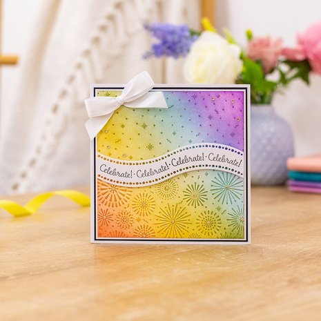 Gemini Embossing Folder w/ Stamp & Die 6x6 Inch Celebrate (GEM-EF6-CELEBR) (DISCONTINUED) Gemini Embossing Folder w/ Stamp & Die 6x6 Inch Celebrate (GEM-EF6-CELEBR) (DISCONTINUED)