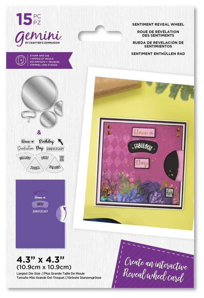 Gemini Reveal Wheel Sentiment Reveal Wheel Stamp & Die (GEM-STD-SERW) (DISCONTINUED) Gemini Reveal Wheel Sentiment Reveal Wheel Stamp & Die (GEM-STD-SERW) (DISCONTINUED)