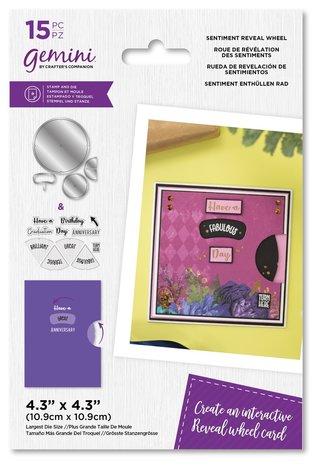 Gemini Reveal Wheel Sentiment Reveal Wheel Stamp & Die (GEM-STD-SERW) (DISCONTINUED) Gemini Reveal Wheel Sentiment Reveal Wheel Stamp & Die (GEM-STD-SERW) (DISCONTINUED)