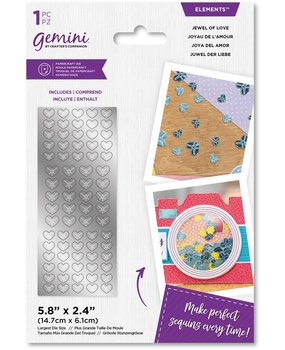 Gemini Sequin Jewel of Love Elements Dies (GEM-MD-ELE-JELO) (DISCONTINUED)