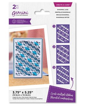 Gemini Ribbon Threading Diagonal Lace Create-a-Card Dies (GEM-MD-CAD-DILA) (DISCONTINUED) Gemini Ribbon Threading Diagonal Lace Create-a-Card Dies (GEM-MD-CAD-DILA) (DISCONTINUED)