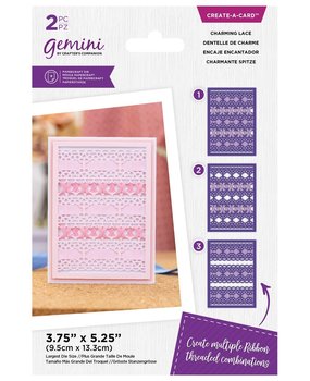 Gemini Ribbon Threading Charming Lace Create-a-Card Dies (GEM-MD-CAD-CHLA) (DISCONTINUED)