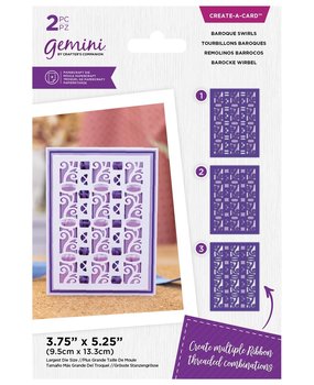 Gemini Ribbon Threading Baroque Swirls Create-a-Card Dies (GEM-MD-CAD-BASW) (DISCONTINUED)