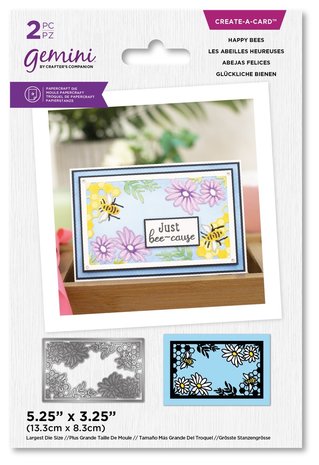 Gemini Paper Piecing Happy Bees Create-a-Card Dies (GEM-MD-CAD-HABE) (DISCONTINUED) Gemini Paper Piecing Happy Bees Create-a-Card Dies (GEM-MD-CAD-HABE) (DISCONTINUED)