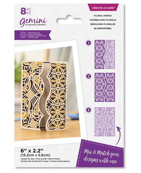Gemini Decorative Gatefold Floral Swirls Create-a-Card Dies (GEM-MD-CAD-DGC-FSW) (DISCONTINUED) Gemini Decorative Gatefold Floral Swirls Create-a-Card Dies (GEM-MD-CAD-DGC-FSW) (DISCONTINUED)