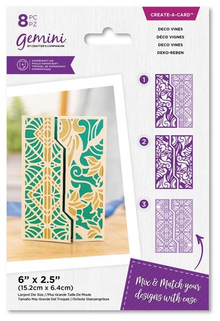 Gemini Decorative Gatefold Deco Vines Create-a-Card Dies (GEM-MD-CAD-DGC-DV) (DISCONTINUED) Gemini Decorative Gatefold Deco Vines Create-a-Card Dies (GEM-MD-CAD-DGC-DV) (DISCONTINUED)
