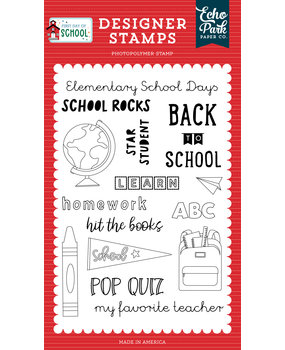 Echo Park School Rocks Clear Stamps (FDS276042) (DISCONTINUED)