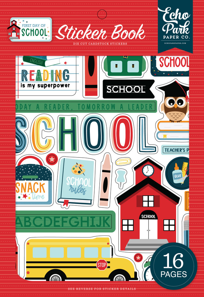 Echo Park First Day Of School Sticker Book (FDS276029) (DISCONTINUED)