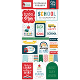 Echo Park First Day Of School Chipboard Phrases (FDS276022) (DISCONTINUED)