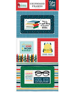 Echo Park First Day Of School Chipboard Frames (FDS276065) (DISCONTINUED)