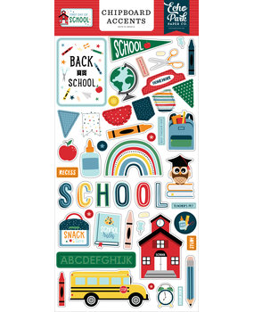 Echo Park First Day Of School Chipboard Accents (FDS276021) (DISCONTINUED)