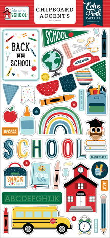 Echo Park First Day Of School Chipboard Accents (FDS276021) (DISCONTINUED)
