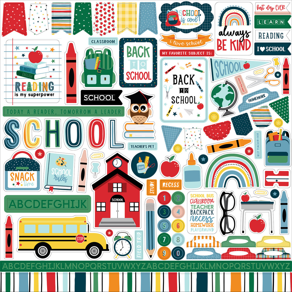 Echo Park First Day Of School 12x12 Inch Collection Kit (FDS276016) (DISCONTINUED) Echo Park First Day Of School 12x12 Inch Collection Kit (FDS276016) (DISCONTINUED)