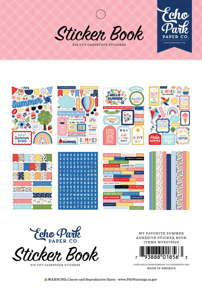 Echo Park My Favorite Summer Sticker Book (MYS273029) (DISCONTINUED)