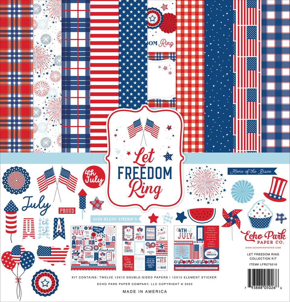 Echo Park Let Freedom Ring 12x12 Inch Collection Kit (LFR275016) (DISCONTINUED)