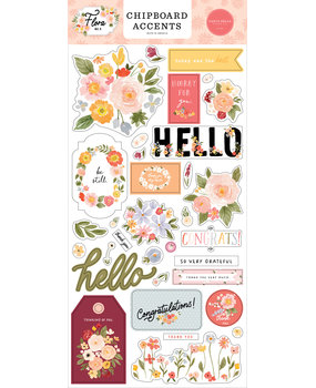 Carta Bella Flora No.5 Chipboard Accents (CBFLON152021) (OUTLET)