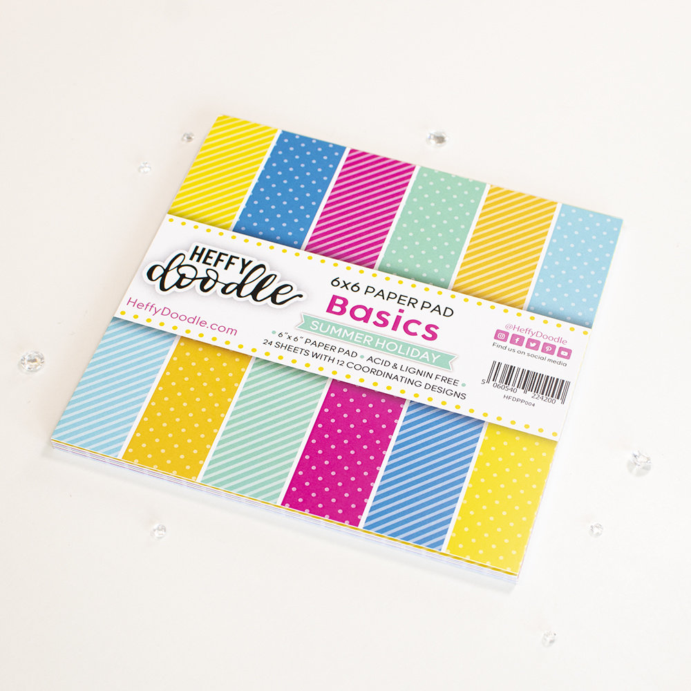 Heffy Doodle Basics Summer Holiday 6x6 Inch Patterned Paper Pad (HFD-PP004) (OUTLET) Heffy Doodle Basics Summer Holiday 6x6 Inch Patterned Paper Pad (HFD-PP004) (OUTLET)