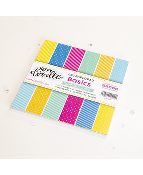 Heffy Doodle Basics Summer Holiday 6x6 Inch Patterned Paper Pad (HFD-PP004) (OUTLET)