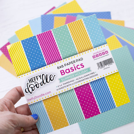 Heffy Doodle Basics Summer Holiday 6x6 Inch Patterned Paper Pad (HFD-PP004) (OUTLET) Heffy Doodle Basics Summer Holiday 6x6 Inch Patterned Paper Pad (HFD-PP004) (OUTLET)