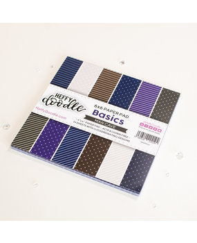 Heffy Doodle Basics Man Cave 6x6 Inch Patterned Paper Pad (HFD-PP003) (OUTLET)