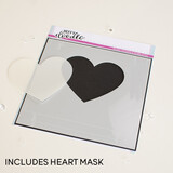 Heffy Doodle Heart Masquerade Stencil (HFD0419) (OUTLET)