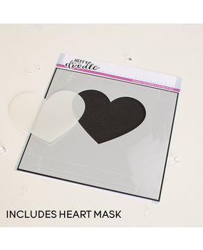 Heffy Doodle Heart Masquerade Stencil (HFD0419) (OUTLET)