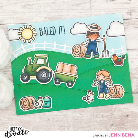 Heffy Doodle Farmyard Fun Clear Stamps (HFD0409) (OUTLET)