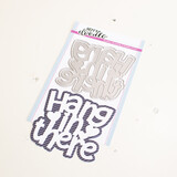 Heffy Doodle Hang In There Jumbo Sentiment Dies (HFD0423) (OUTLET)