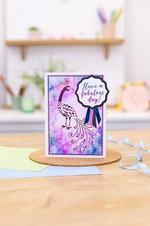 Gemini 3-in-1 Floral Peacock Create-a-Card Dies (GEM-MD-CAD-FLPE) (DISCONTINUED)