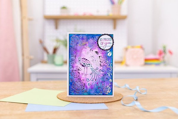 Gemini 3-in-1 Floral Peacock Create-a-Card Dies (GEM-MD-CAD-FLPE) (DISCONTINUED)