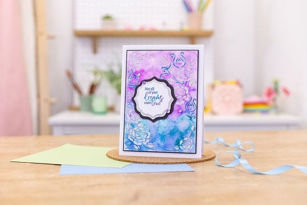 Gemini 3-in-1 Floral Peacock Create-a-Card Dies (GEM-MD-CAD-FLPE) (DISCONTINUED)