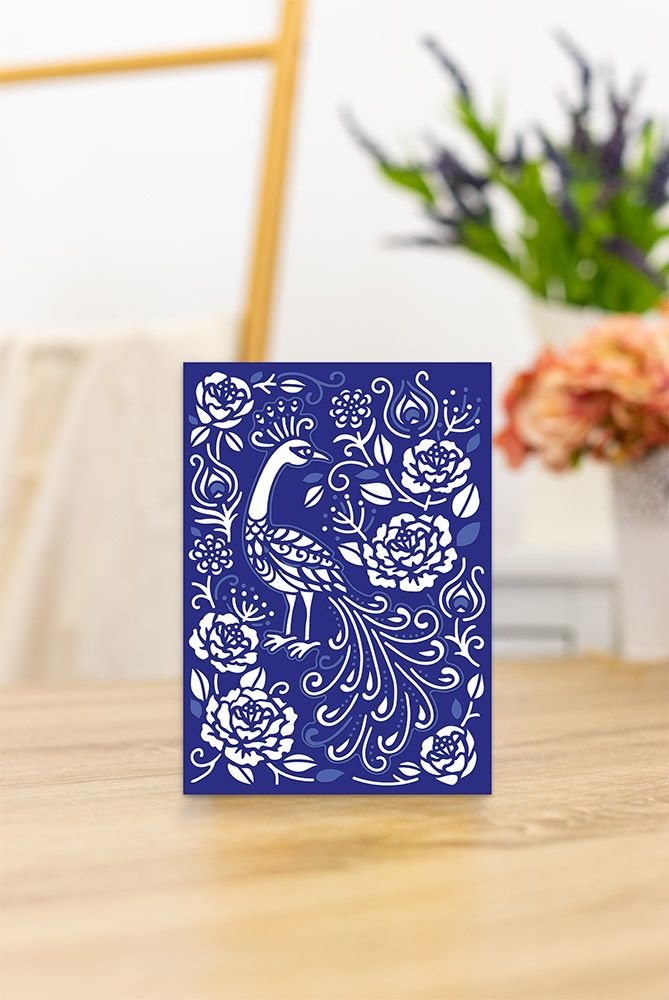 Gemini 3-in-1 Floral Peacock Create-a-Card Dies (GEM-MD-CAD-FLPE) (DISCONTINUED)
