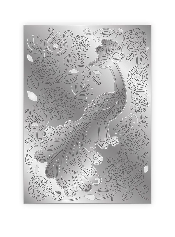 Gemini 3-in-1 Floral Peacock Create-a-Card Dies (GEM-MD-CAD-FLPE) (DISCONTINUED)