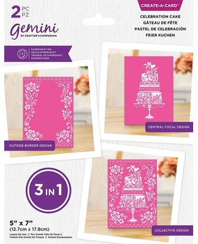 Gemini 3-in-1 Celebration Cake Create-a-Card Dies (GEM-MD-CAD-CECA) (DISCONTINUED) Gemini 3-in-1 Celebration Cake Create-a-Card Dies (GEM-MD-CAD-CECA) (DISCONTINUED)